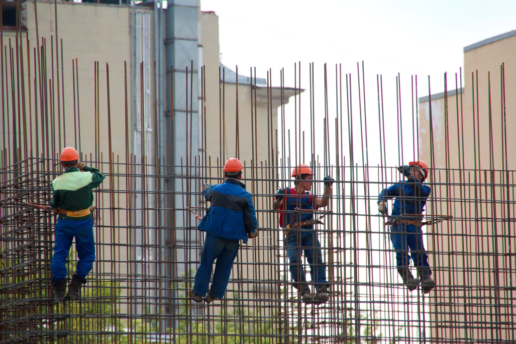 Workers at Construction Site